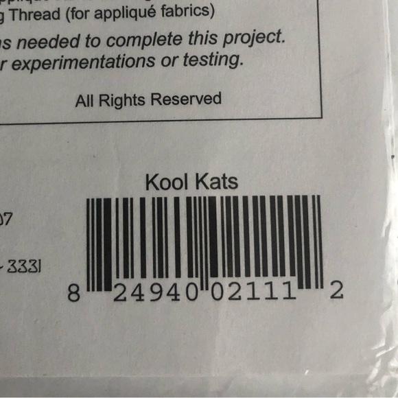 4/$15 Quilt Pattern Kool Kats - Picture 4 of 4
